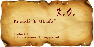 Kresák Ottó névjegykártya