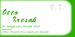 otto kresak business card